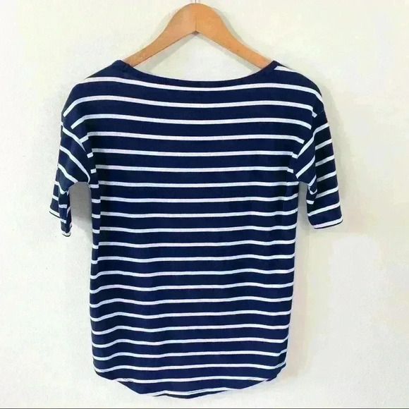 Gap navy and silver stripe top - Picture 3 of 4